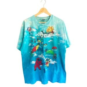 Vintage 1993 Liquid Blue Grateful Dead Songs Fill the Air Tie Dye Shirt Large
